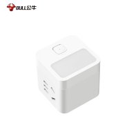 公牛(bull)GNV-UD2102白色无线两插位魔方插座带usb转换器多孔无线插排板多插位多功能插头分插器