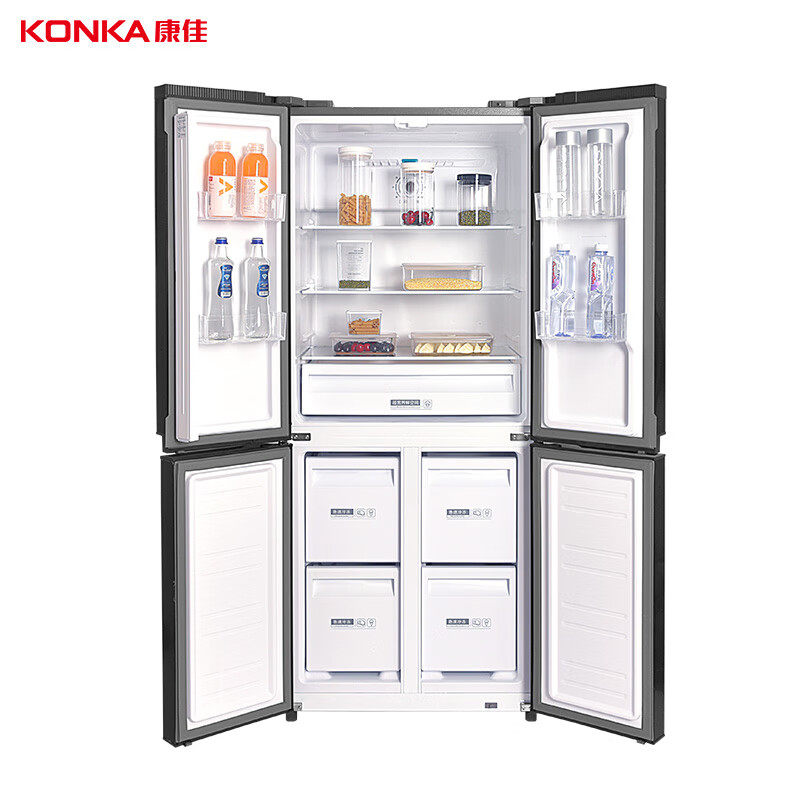 康佳(KONKA)居家瞬锁保鲜超大容量十字风冷冰箱 BCD-313W4高清大图