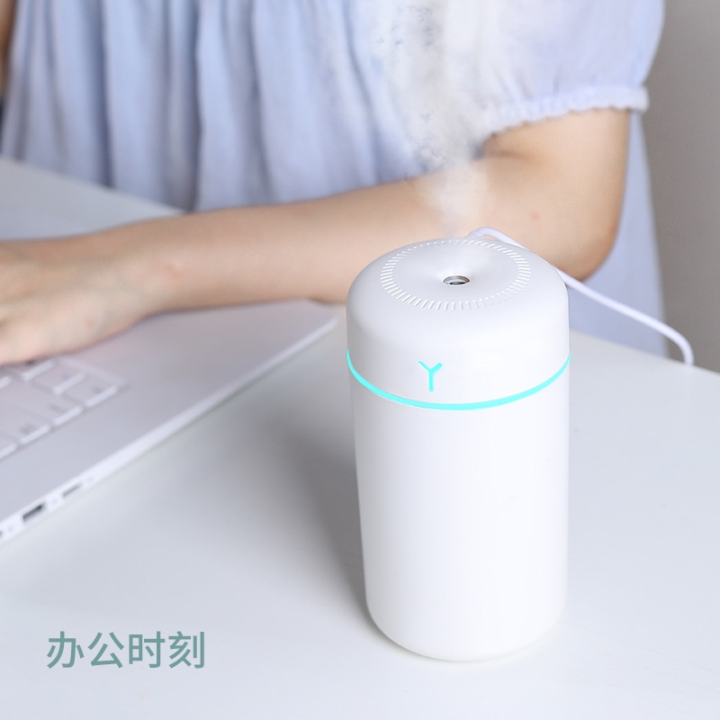 桌面加湿器小型负离子空气家用卧室大容量办公USB香薰雾化器_J2粉色加湿器_优质款