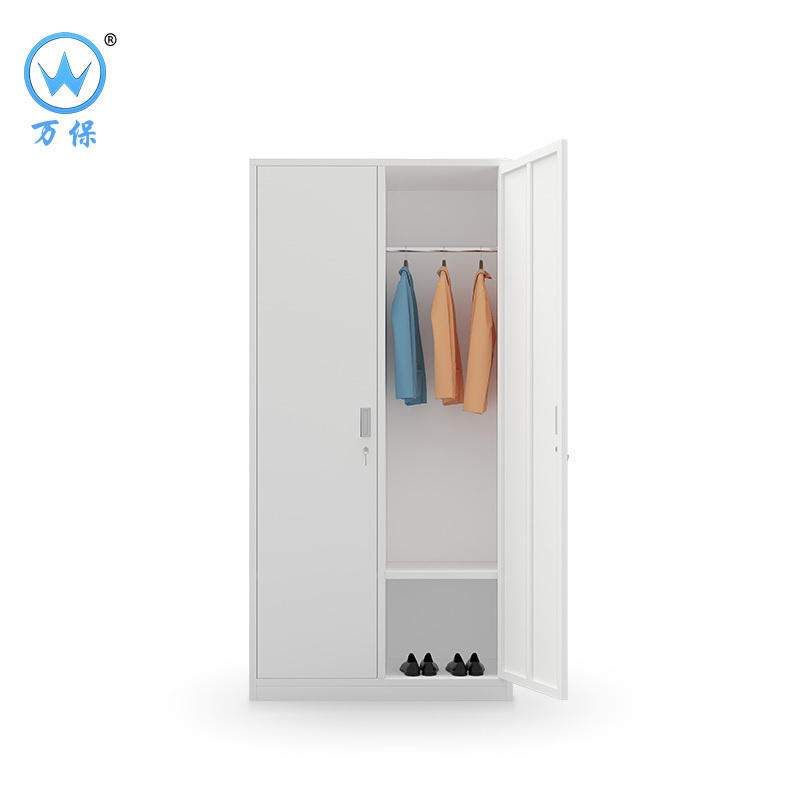 <万保>钢制更衣柜 办公家具 更衣柜 铁皮更衣柜 对开门更衣柜 双门简易衣柜