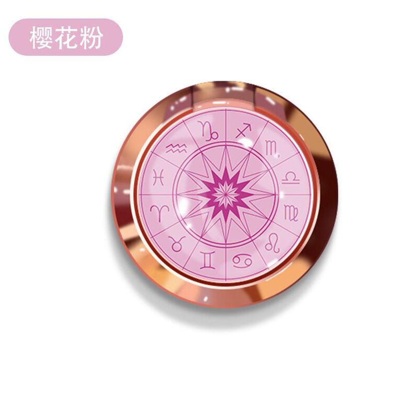 手机指环扣个性创意男女星盘支架桌面360度旋转粘贴便携金属环新 樱花粉[强粘力]360度旋转 1个装