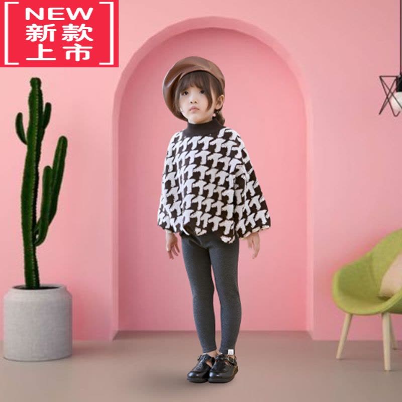 可莉允女童打底裤秋冬款加绒加厚裤子2022新款儿童羊羔绒外穿保暖棉裤保暖裤图片