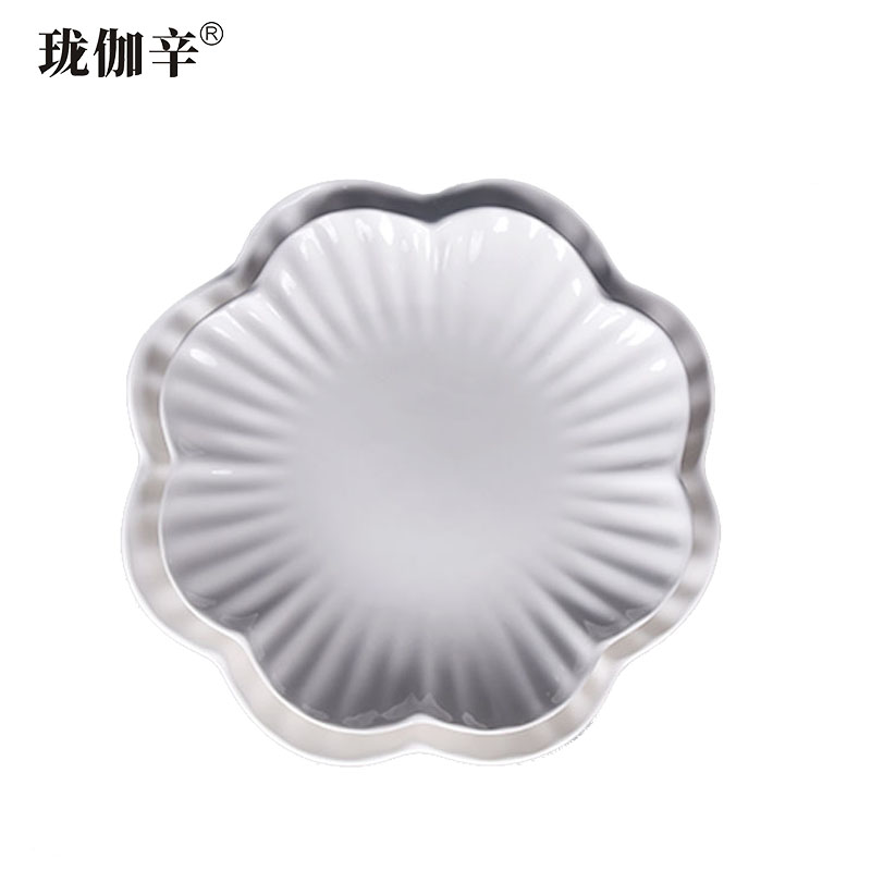 珑伽辛 陶瓷餐具百合盘 菜盘 10英寸/个高清大图