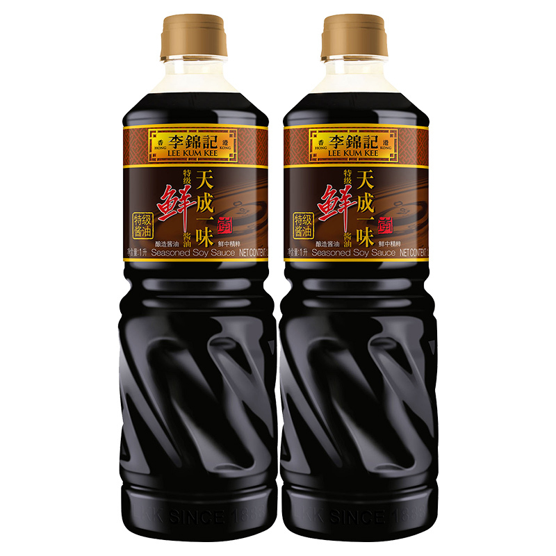 李锦记 薄盐醇味鲜1L*2瓶