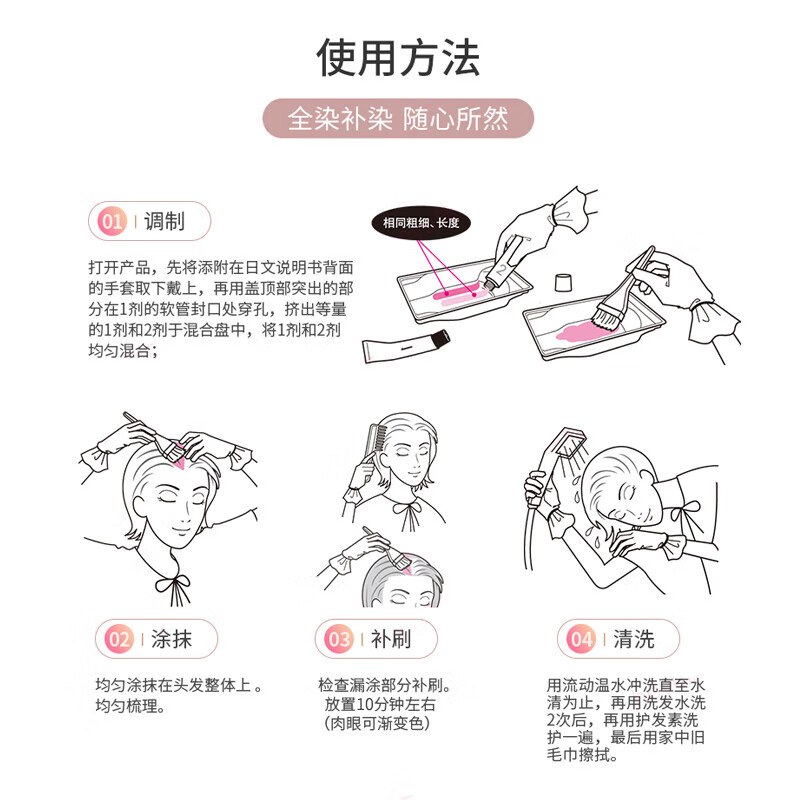 美源快速染发霜-7号自然黑棕色40g*2高清大图