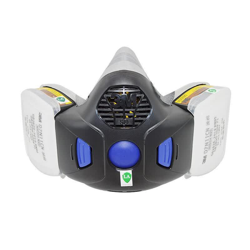 3M HF-802SD 防毒面具硅胶呼吸器带传声振膜扬声器防护面罩口罩 3M HF802SD+3091防尘三件套高清大图