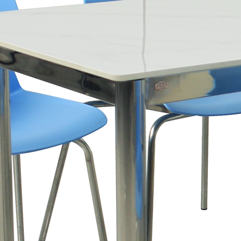 广亿隆 不锈钢餐桌椅组合一桌四椅 WH-TZG1407#S 套高清大图