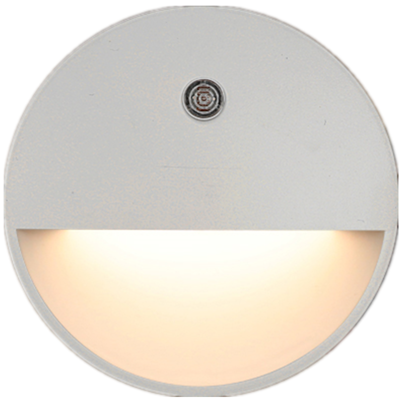 led小夜灯床头灯插电小灯光控小夜灯床头婴儿喂奶家用暖光小夜灯 圆形