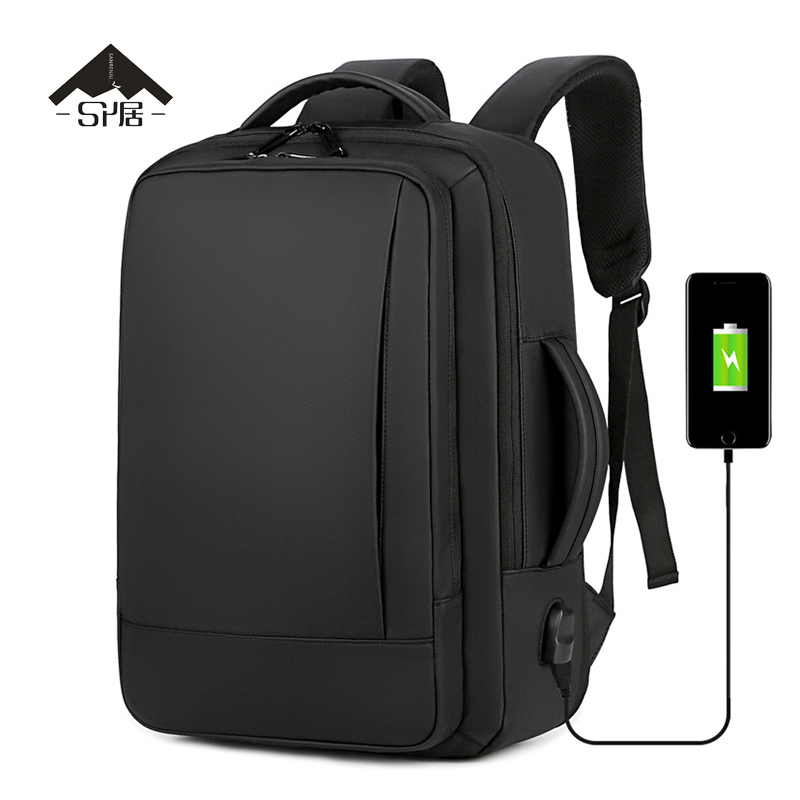 三人居 双肩包商务背包SRJ0011905/个高清大图