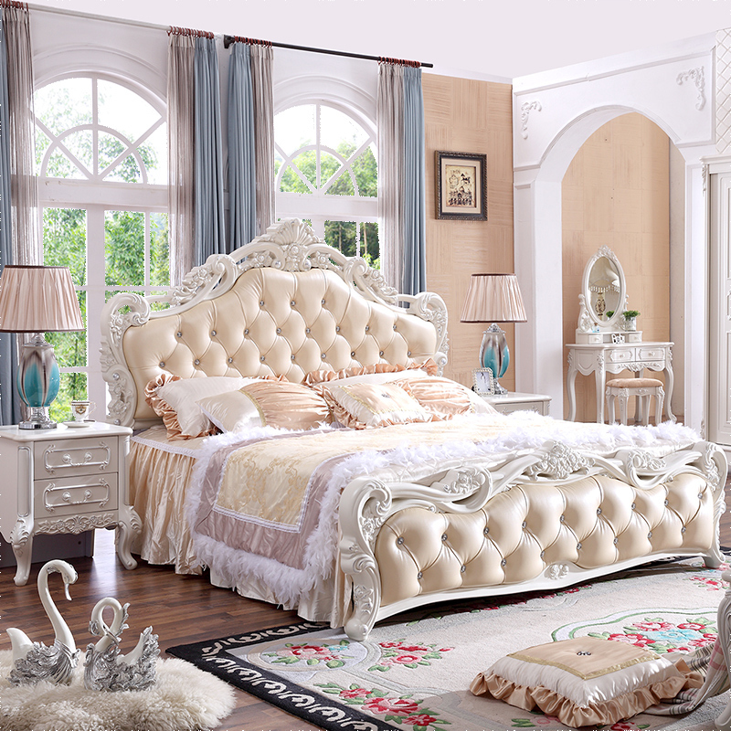 欧式床双人床现代简约主卧18米公主床婚床家具套装组合