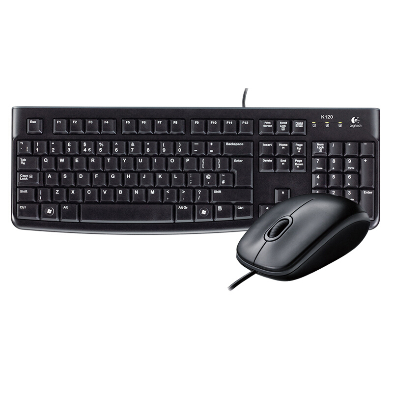 罗技 MK120有线键盘鼠标套装 家用台式机笔记本电脑通用办公键鼠套装(单位:件)高清大图