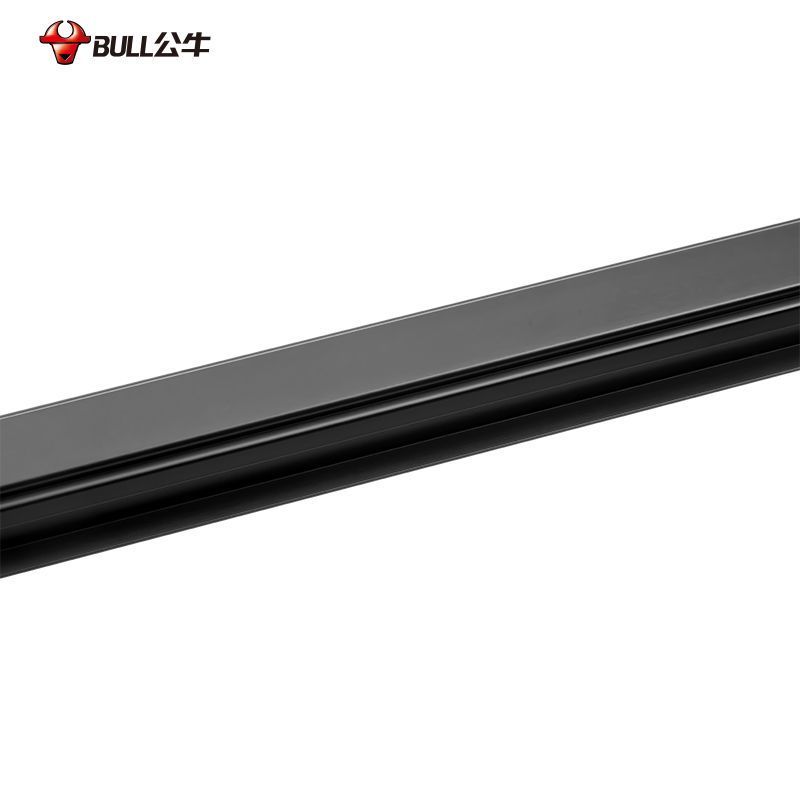 公牛(bull)GQ1AW迷你款[黑色嵌入式]60cm+2个五孔+USB暗装轨道插座嵌入式餐边柜内嵌排插超薄移动滑轨插排