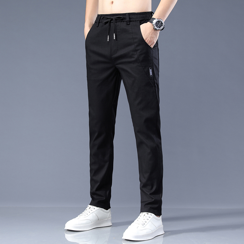 罗蒙蓝色牛仔裤男夏季薄款2022年新款宽松夏天直筒运动休闲长裤子