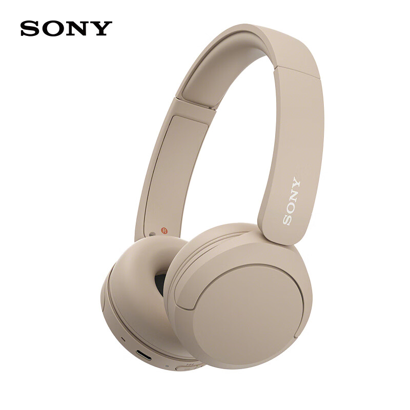 索尼(SONY) WH-CH520 舒适高效无线头戴式蓝牙耳机 舒适佩戴 音乐耳机 米色