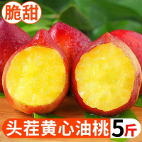 新鲜油桃 5斤带箱 (4.5斤净重)桃子 黄心油桃 新鲜水果 生鲜水果 陈小四水果 特产