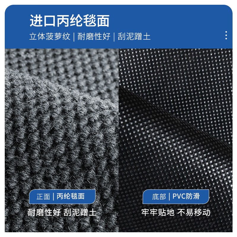 洁力(Clean Power) 菠萝纹 尺寸:0.1平方米;厚度:10mm 电梯地毯 灰色 (计价单位:张)高清大图