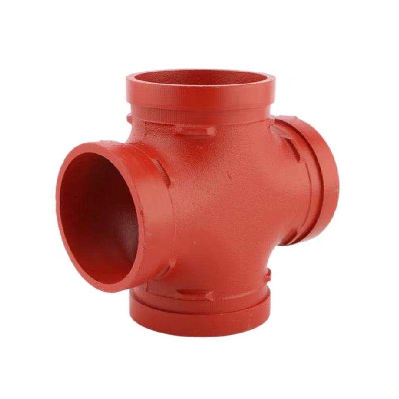 盛京联硕 沟槽卡箍四通 DN100(外径114) 沟槽四通 个高清大图