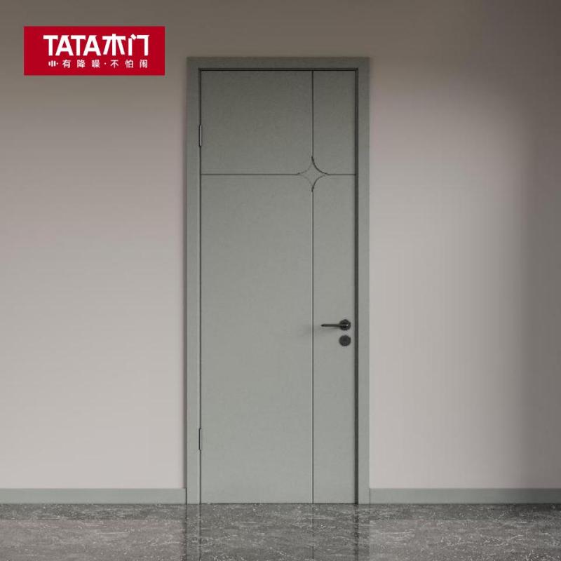 tata木门实木复合大门定制室内门卧室门房门油漆门t008