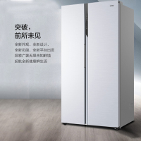 Haier海尔冰箱 对开门风冷无霜双变频净味超薄家用528升大容量节能静音对开门双门电冰箱白色新品BCD-528WDPF