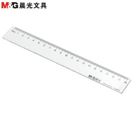晨光(M&G)96004 20cm透明直尺10个 塑料直尺 文具直尺 学生直尺 厘米尺 剪/刀/尺 办公用品 直尺