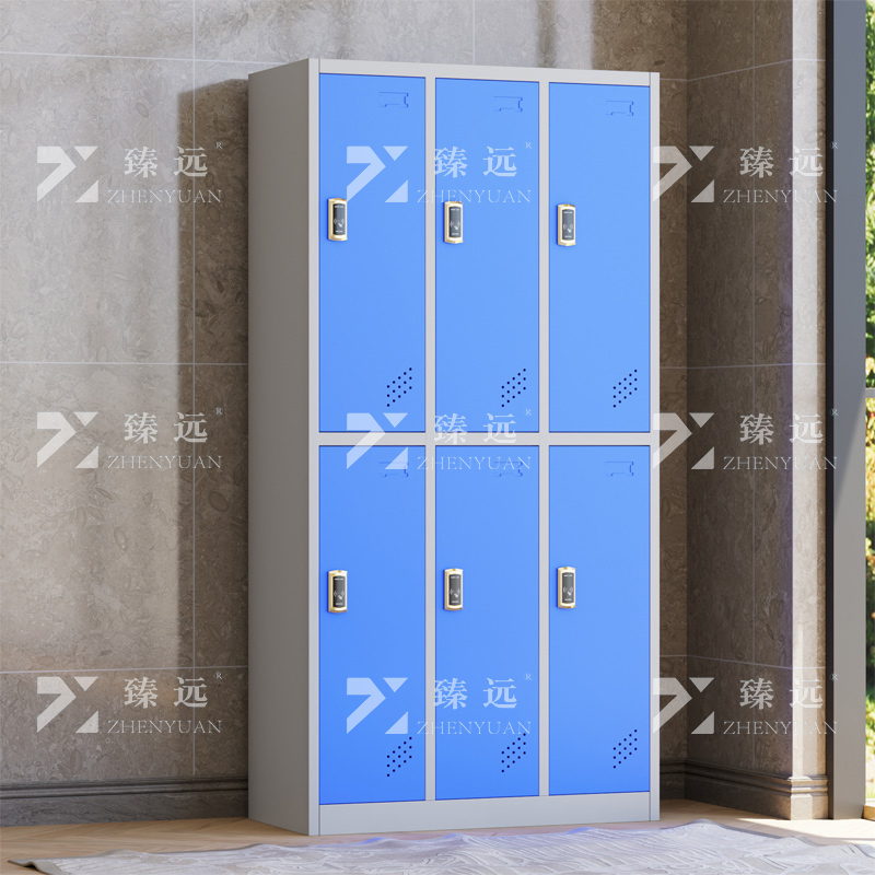 臻远 ZY-GYGC-100 彩色员工更衣柜感应锁存包柜浴室换衣柜健身房多门
