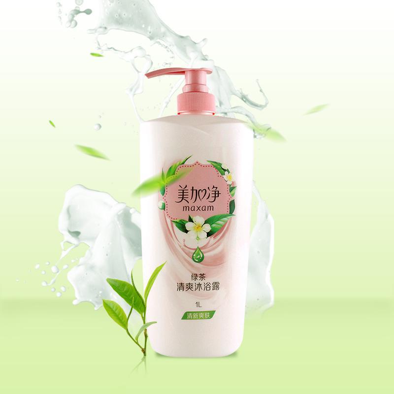 美加净清爽沐浴露/乳1L绿茶茶叶精华