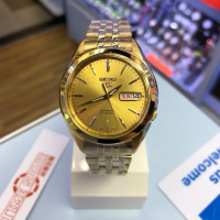 精工seiko男士机械表精工5系列时尚气质小金表海外直邮男士自动机械表