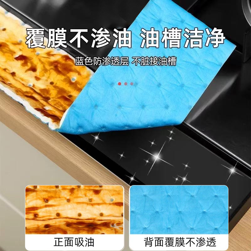 丽佳邦抽油烟机油槽用吸油棉条家用厨房集成灶通用过滤网贴纸防隔 3包装高清大图