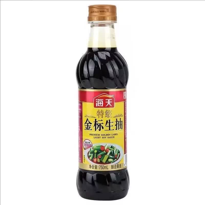 海天 特级金标生抽750mL×12(PET瓶) 家用酿造酱油炒菜凉拌火锅调味 KJDF-20250209-0009高清大图