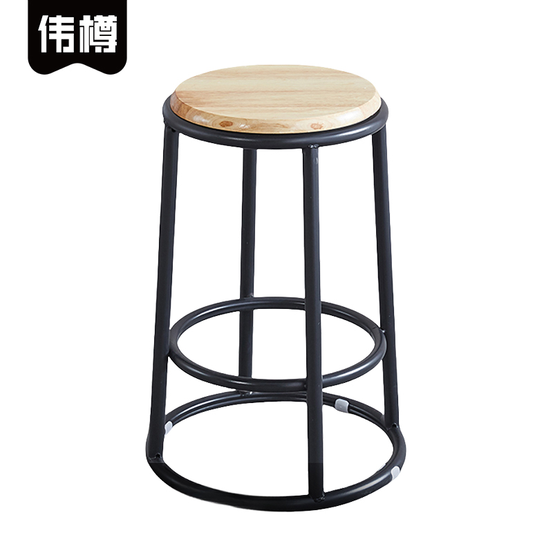 伟樽圆凳实木38*38*55cm个高清大图
