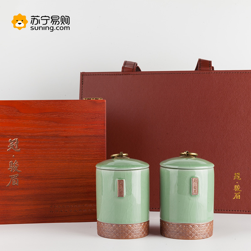 西湖龙冠金骏眉 特级 茶叶武夷山红茶2019年冠骏眉茶叶双罐礼盒装100g SZ