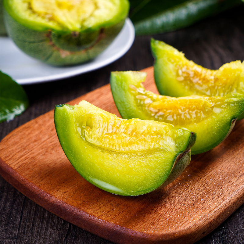 [苏鲜生]新鲜绿宝甜瓜 净重2.5斤高清大图