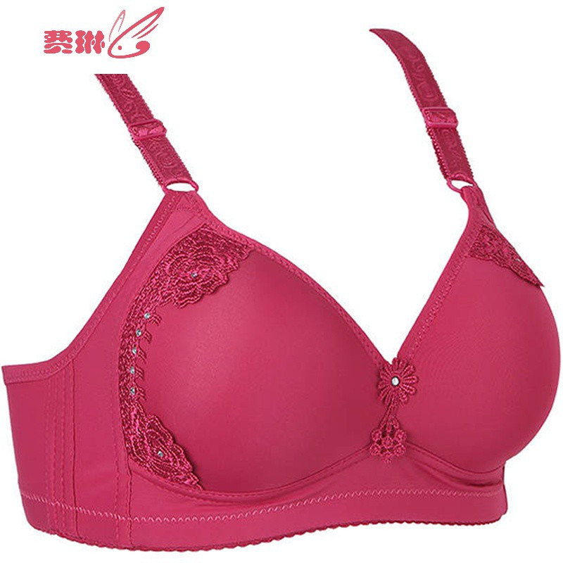 中老年人胸罩大码妈妈内衣文胸无钢圈中年4050岁妇女士胖mm薄款费琳