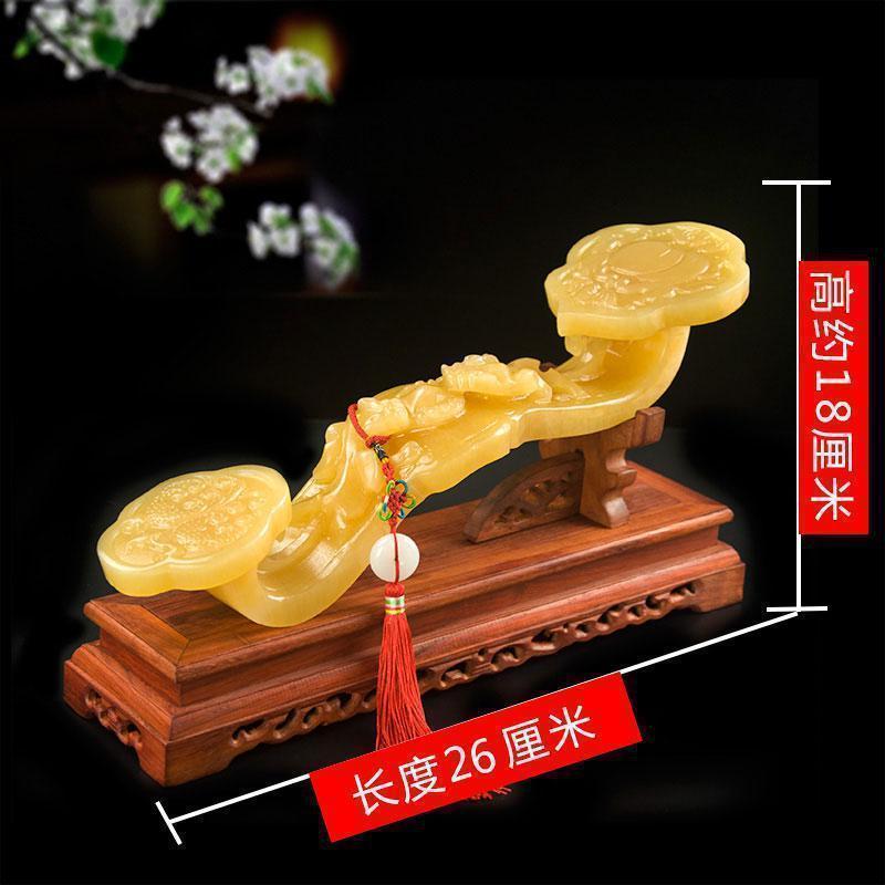 家柏饰(CORATED)玉如意摆件玉如意客厅玄关摆设开业乔迁送礼高清大图