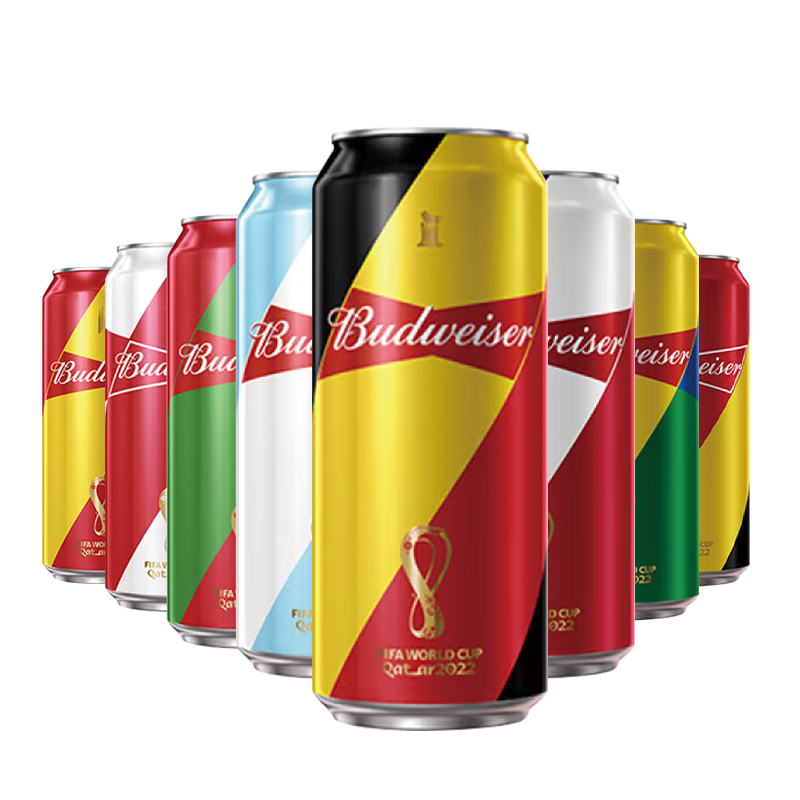 Budweiser/百威啤酒世界罐450ml*18听整箱 FIFA世界罐官方赞助商