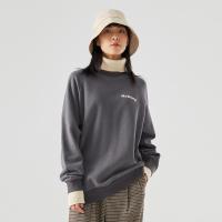 美特斯邦威高领毛衫女宽松新款冬季毛织套头衫韩版百搭毛衣女
