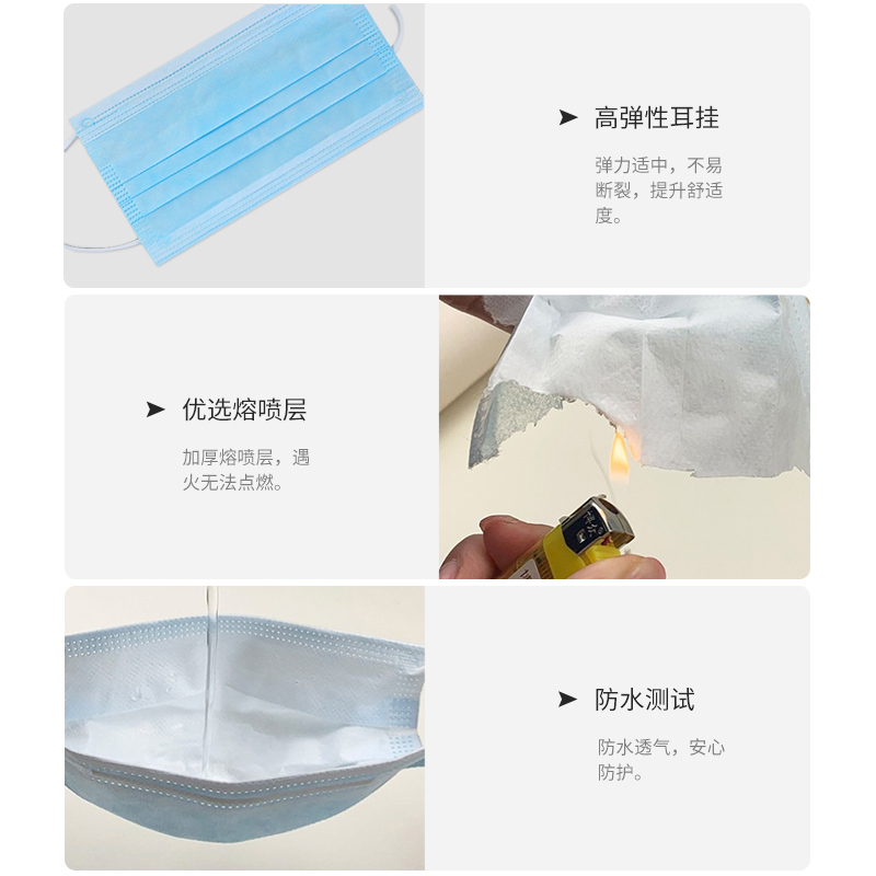 海纳斯(HANASS)防霾口罩10片*3包装一次性口罩男女通用口罩三层防飞沫防尘雾霾 男女防尘透气防护口鼻造罩成人通用