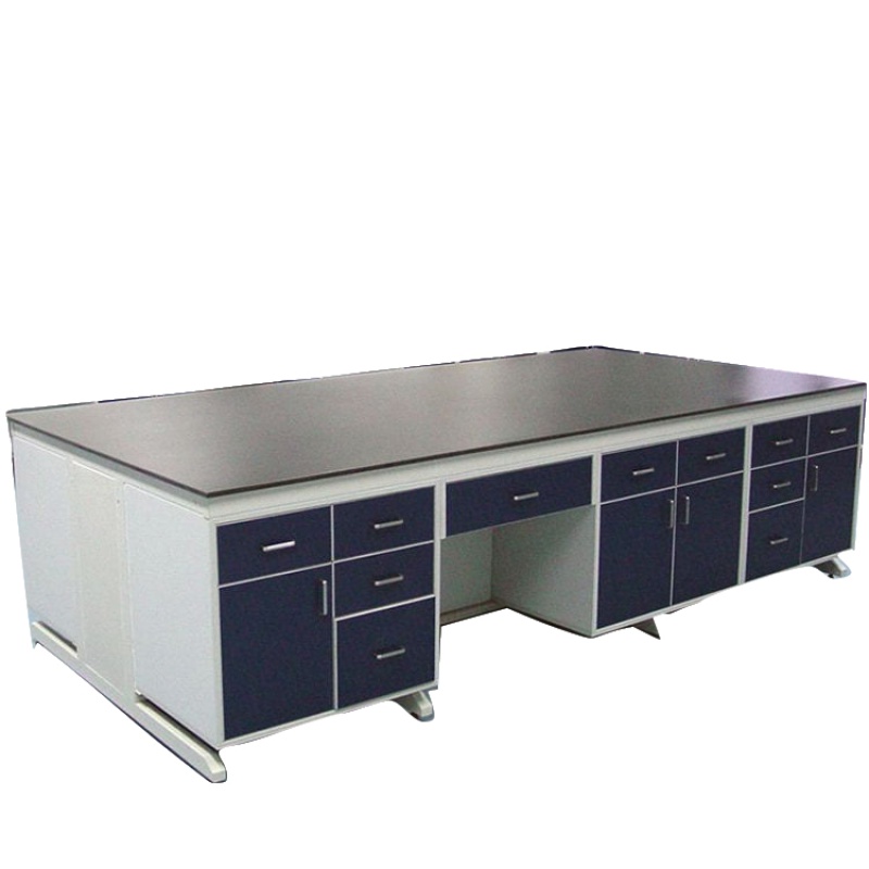 BONJEAN实验室工作台学生钢木实验边台全钢实验台作防腐作化验中央台高清大图