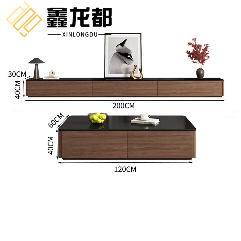 鑫龙都 电视柜+茶几 1.6m 套高清大图