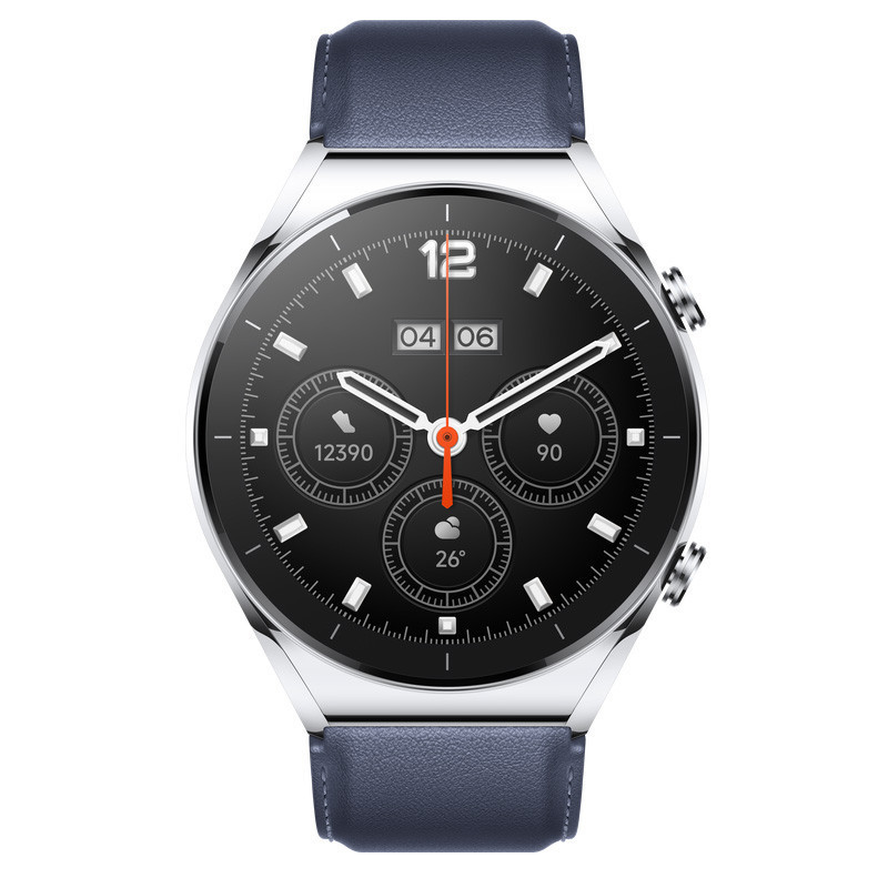 [官方旗舰店]小米XIAOMI WATCH S1 流光银 蓝色真皮表带 智能手表 无线充电 精准定位 血氧心率 蓝色真皮表带