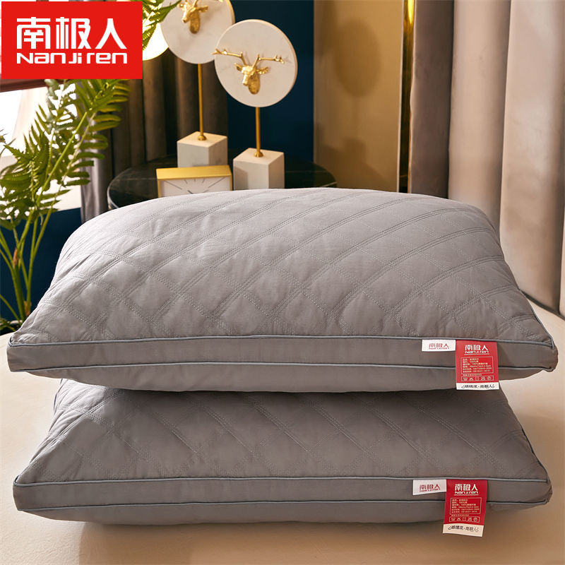 一对装枕头成人枕头芯双单人酒店枕芯套装高清大图