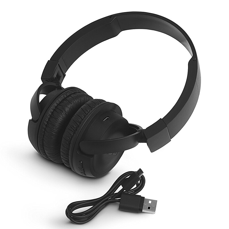 JBL/T450BT头戴式蓝牙无线耳机 可折叠便携头戴贴耳式 立体声音乐耳机跑步运动游戏耳机 黑色