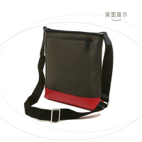 COACH/蔻驰 男士时尚 牛皮 单肩包 真皮 斜挎包 灰红拼色 71341