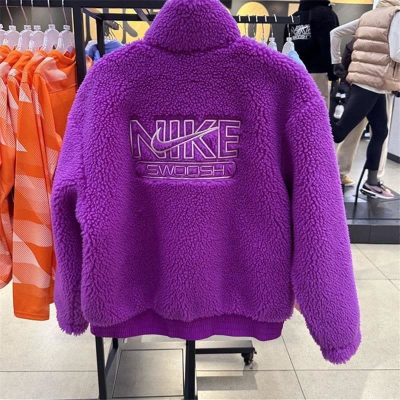Nike/耐克外套运动休闲舒适保暖羊羔绒立领女装DR5629-551 D图片