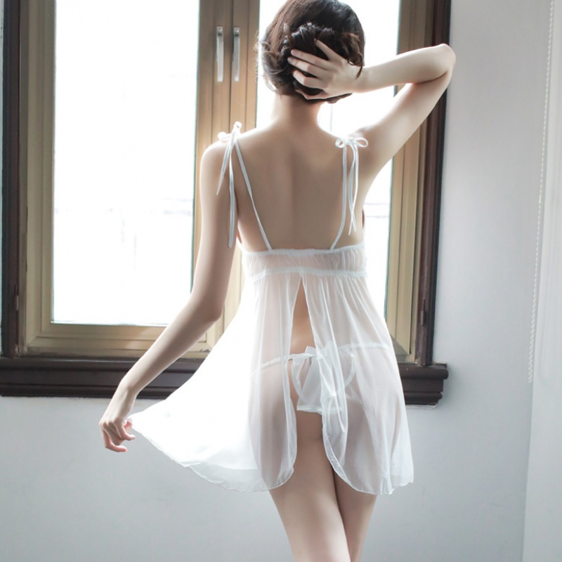 性感睡衣女透明蕾丝带短裙小胸清纯情趣内衣服诱惑sm骚激情套装