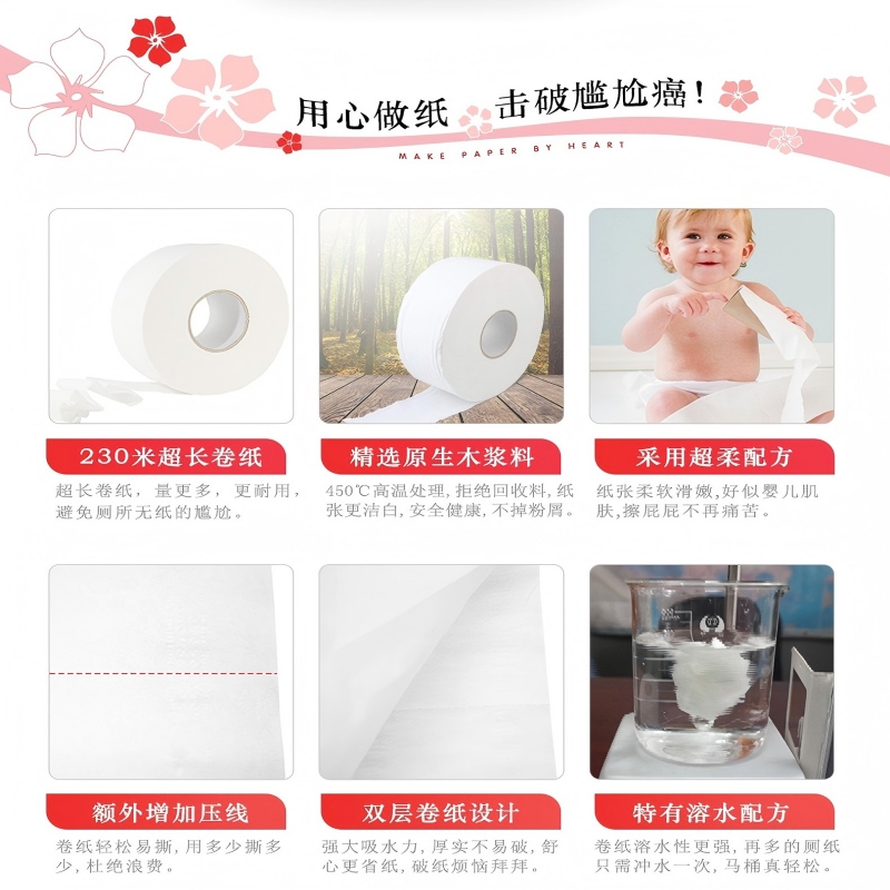 悠米 C04002W 650g 174m 大盘纸 (计价单位:箱)高清大图