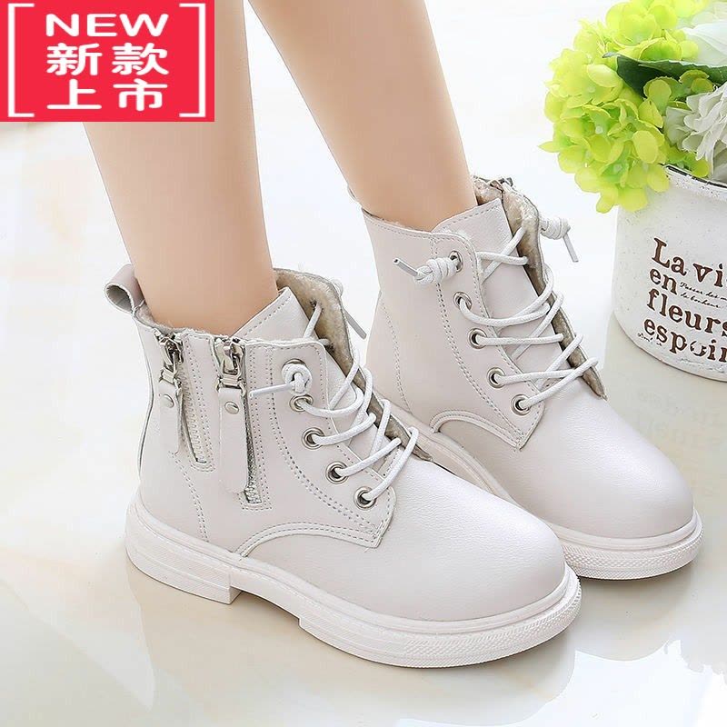 可莉允女童马丁靴2022年新款秋季二棉加绒儿童靴子秋冬款小女孩短靴童鞋图片