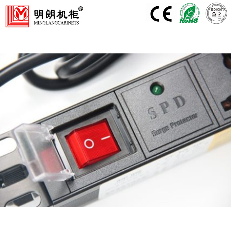 明朗机柜8位16A PDU 机柜电源分配器 多用插孔pdu电源 机柜专用插座 网络机柜PDU 8位16A