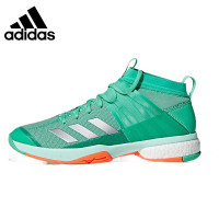 阿迪达斯 (adidas)羽毛球鞋 男女情侣款2018新品稳定透气跑步运动鞋减震耐磨乒乓球网球训练鞋 DA8868 绿色