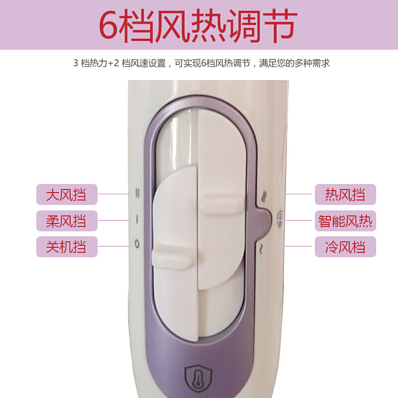 飞利浦(Philips)电吹风BHD278/75 2200瓦大功率家用恒温护发负离子电吹风